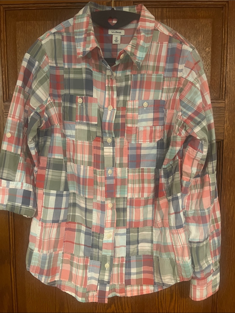L.L. Bean Women’s 100% Cotton Plaid Button-Down Shirt